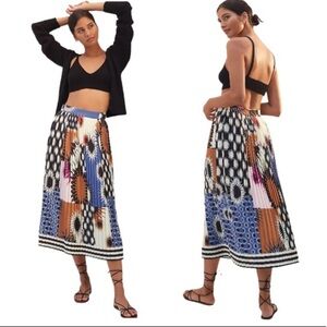 Anthropologie Dhruv Kapoor Anthropologie Pleated Geo Print skirt new with tags